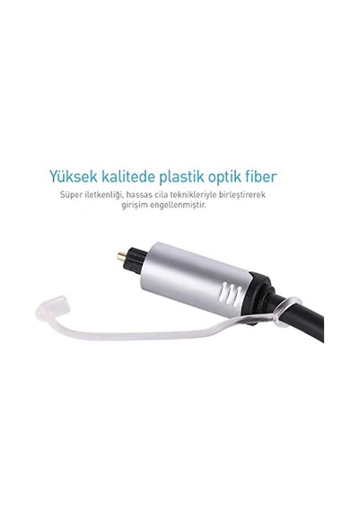 Prolink 60 Cm Optik Kablo Toslink Plug Metal Premıum Chrome Audıo Optik Fiber Ses Kablosu