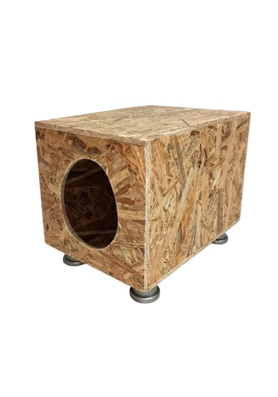 Reyo Kedi Evi Dış Ortam Uygun Ahşap Osb Plastik Ayak 40 x 40 x 30 CM CAT15