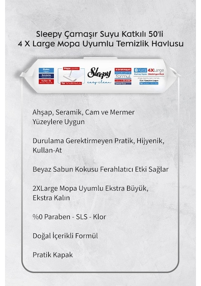 Sleepy Arap Ve Beyaz Sabun, Orkide Ve 4 Xl 50'li Çamaşır Suyu Mop Havlusu, Hediye Rosie Diğer