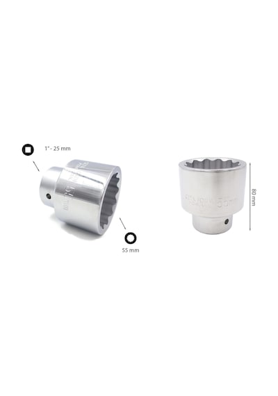 Ceta Form 55 mm 1” 12 Köşe Yıldız Lokma Anahtar C42-B55