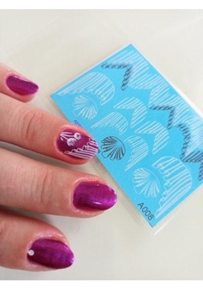 3D French Tırnak Stıcker Tırnak Dövme Nail Art A008