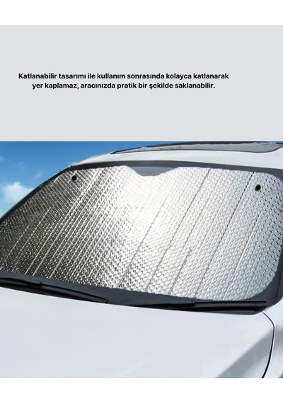 Otomobil Güneşliği Katlanabilir Tasarım Ve Süngerli Isı Yalıtımı Mh-hs7124-8794