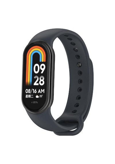 Xiaomi Mi Band 8 9 10 Uyumlu Akıllı Bileklik Silikon Kordon Kayış Siyah