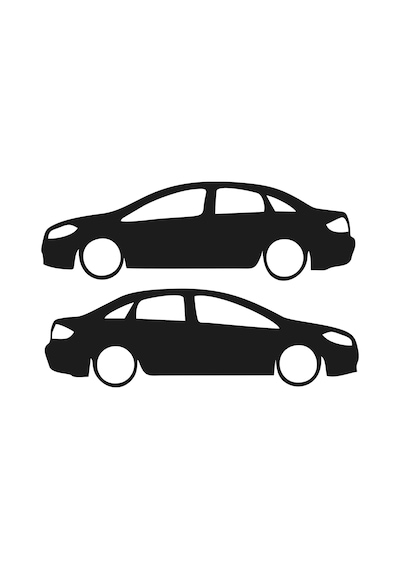 5 Adet Fiat Linea Basık Oto Sticker - Kelebek Cam Sticker 15x5 Cm