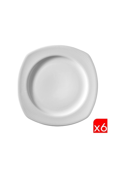 Kütahya Porselen Çisil Servis Tabağı 23,5cm Csl24du00 6 Lı Krem