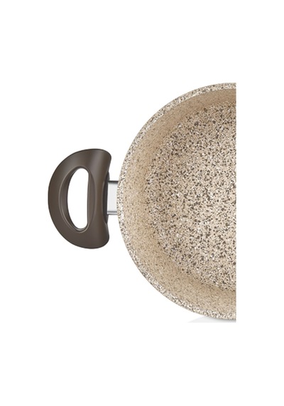 Creamy 32 Cm Granit Derin Tencere Krem