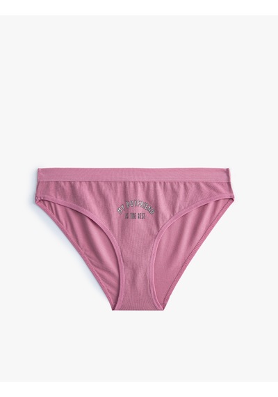 Koton Pamuklu Brief Külot Baskılı Pembe 5wlk30013mk Gül