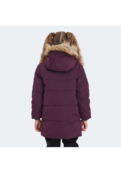 Slazenger CAMELIA Çocuk Kapüşonlu Mor Mont & Kaban