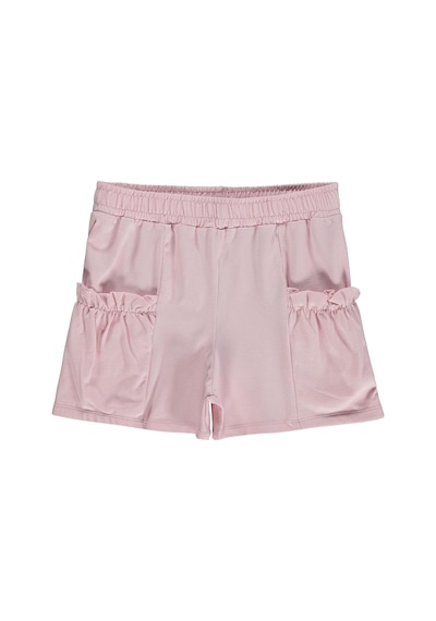Civil Girls Torba Cep Detaylı 6-9 Yaş Şort - Pudra