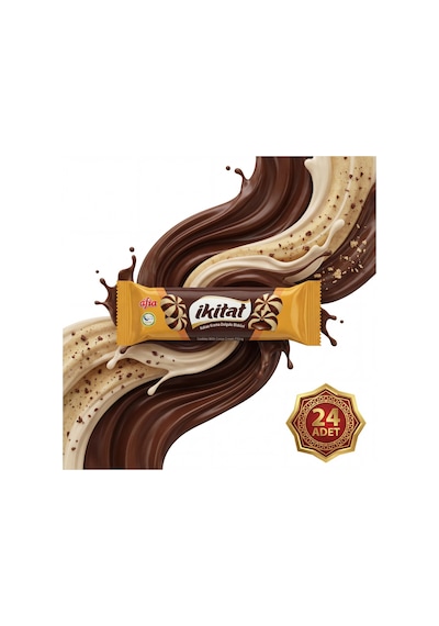 Afia İkitat Kakao Krema Dolgulu Bisküvi 24x75 Gr