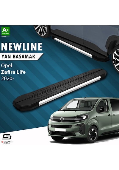 S-dizayn Opel Zafira Life Uzun Şase Newline Krom Yan Basamak 243 Cm 2020 Üzeri A+ Kalite