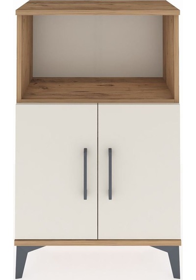 Arges Komodin 2 Raflı 2 Kapaklı 60x30x96 Çam-aytaşı Çam