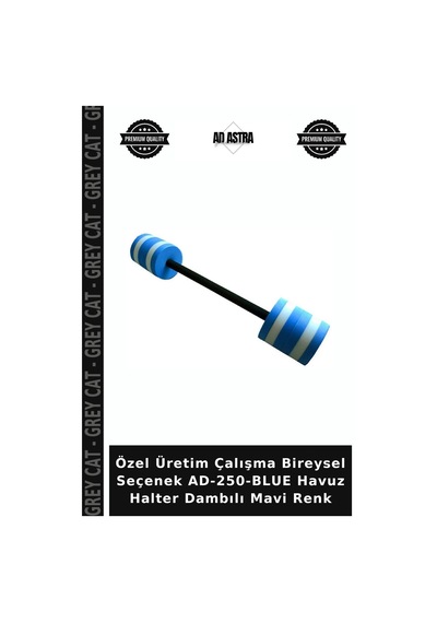 Özel Üretim Çalışma Bireysel Seçenek Ad-250-blue Havuz Halter Dambılı Mavi Renk