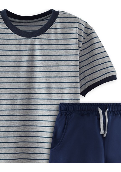 Denokids Erkek Çocuk Basic T-shirt Şort Takım