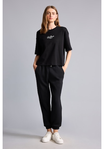 Defacto Jogger Fıt Basıc Düz Kalın Sweatshirt Kumaşı Pantolon W1505az26wnbk81 Siyah-bk81