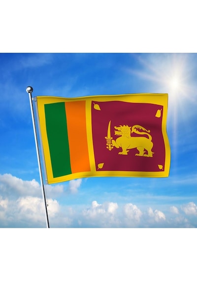 Sri Lanka Devleti Bayrağı Premium Raşel Kumaş 100x150 Cm Diğer