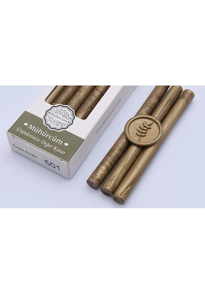 Mühür Mumu Çubuk 11mmx120mm 10 lu Paket Model: 501 ANTİK ALTIN