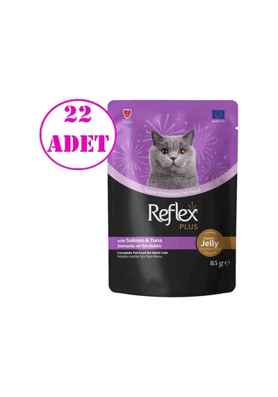 Reflex Plus Jöleli Somonlu Ve Ton Balıklı Kedi Konservesi 85gr 22 Ad