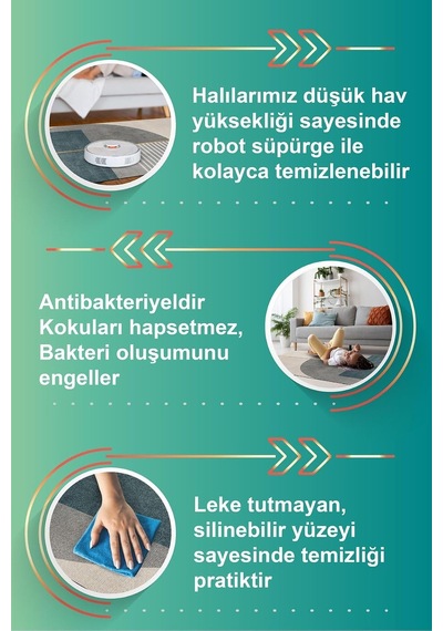 Alexis Kadife Kilim Desen Kaymaz Pamuk Tabanlı Yıkanabilir Antibakteriyel Salon Halısı 120x180 Çok Renkli