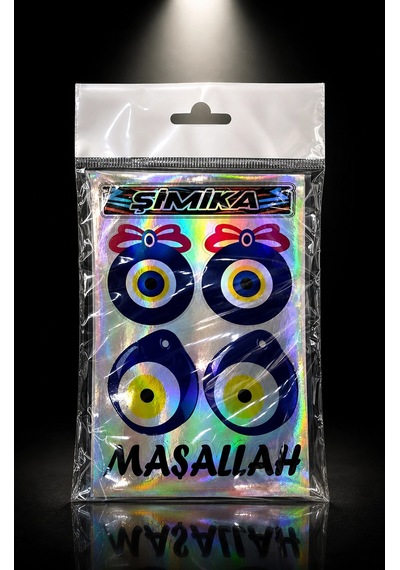Nazar Maşallah Hologram 10x15 Cm Kaliteli Baskı Stıcker 10 Takim Etıket