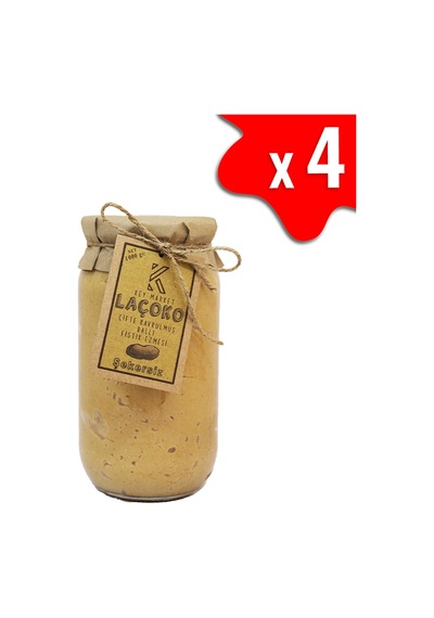 Laçoko Doğal Çifte Kavrulmuş Ballı Yer Fıstığı Ezmesi 4 x 1 KG