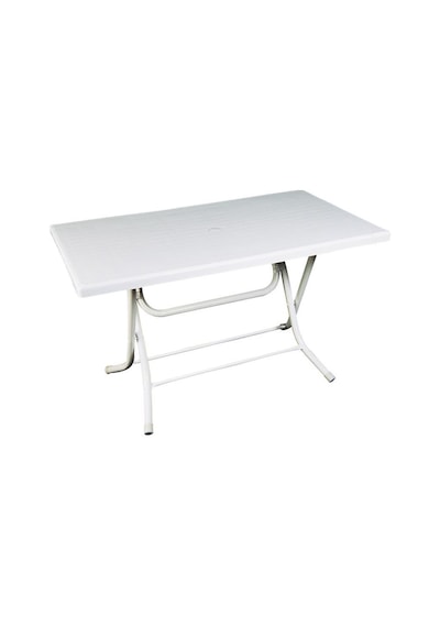 Omnipazar Sy-2577 Beyaz Dikdörtgen Plastik Katlanır Masa 70x120cm Beyaz