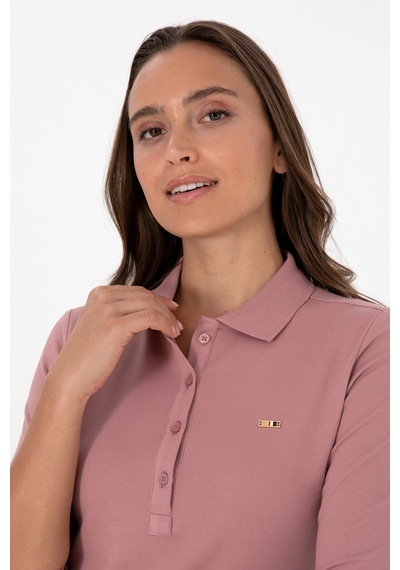 U.S. Polo Assn. Kadın Gül Kurusu Basic Polo Yaka Sweatshırt 50313593-VR221