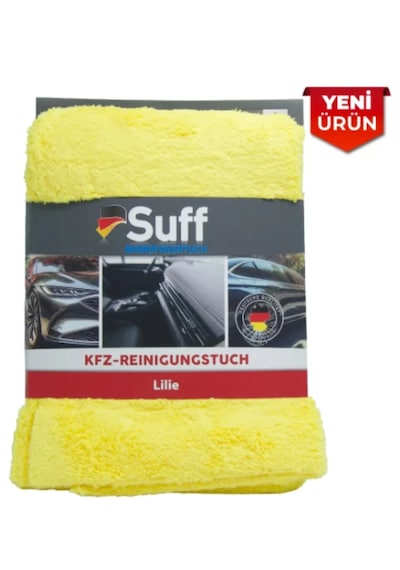 Suff Mikrofiber Lilie Kfz-reınıgungstuch 70x50 Gri - Mavi - Yeşil