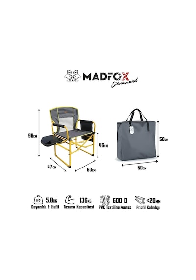 Madfox Sitcommand G92 Katlanır Kamp Koltuğu Çok Renkli