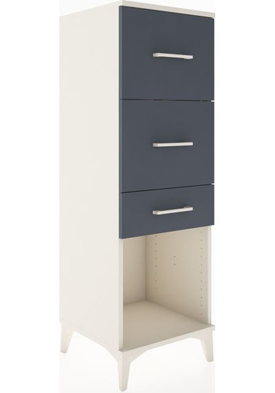 Hyperion Dolap 3 Çekmeceli 44x44x134 Aytaşı-antrasit Aytaşı