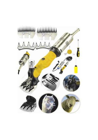 Böhrer Bhadp02 Pross Yellow Güçlendirilmiş Adaptörlü Yeni Nesil Koyun Kırkma Makinesi +2 Tarak + 4 Bıçak Hediyeli