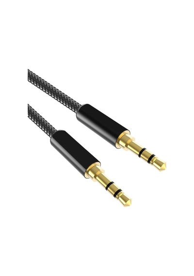 Iphone Samsung Xiaomi Huawei Oppo Uyumlu Örme 3,5mm Aux Çelik Örgü Araç Ev Müzik Video Ses Kablosu
