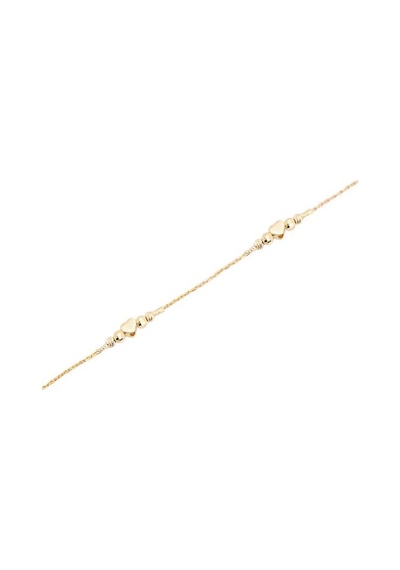Tektas - Altın 14 Ayar Kalp Bileklik N11.2522 Sarı Altın