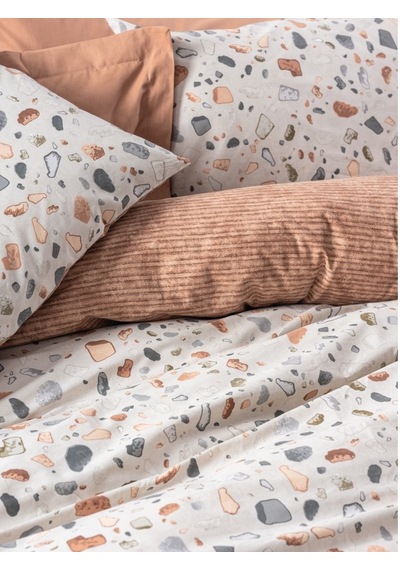 Cotton Box Rf Minimal -oniks Karamel-çift Kişilik Nevresim Takımı