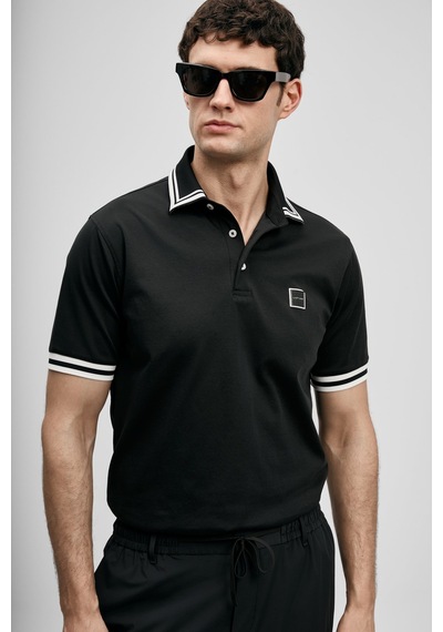 Lufian Cole Smart Erkek Polo T-shirt 111040237 Siyah