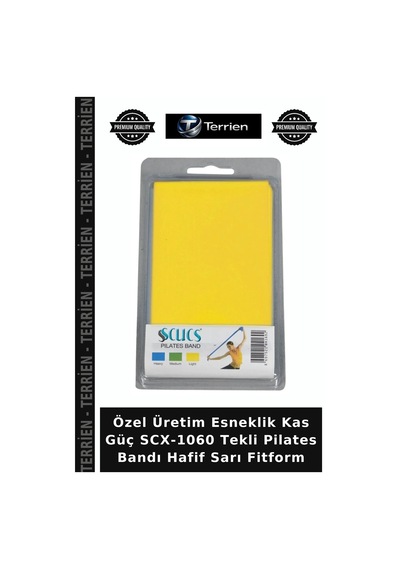 Özel Üretim Esneklik Kas Güç Scx-1060 Tekli Pilates Bandı Hafif Sarı Fitform