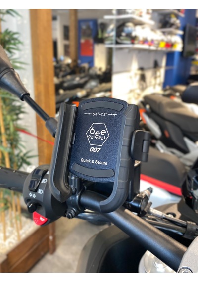 Bee Connect Vespa/django Uyumlu Motosiklet Telefon Tutucu Mat Siyah