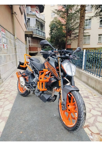 Ktm Duke 125 Uyumlu Koruma Demiri Ön&arka Set 2021 2023 Model Turuncu