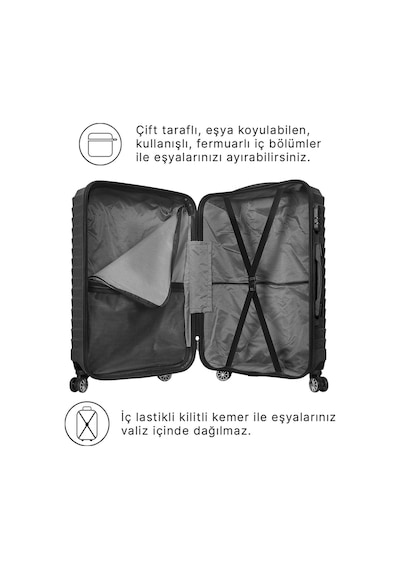 Wexta Wx-210 Siyah Büyük Boy Valiz Diğer