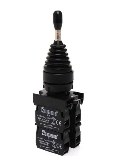 Emas Cp707dj40 Cp Serisi Plastik 2no+2no Joystick Kalıcı 4 Pozisyonlu 22 Mm Buton