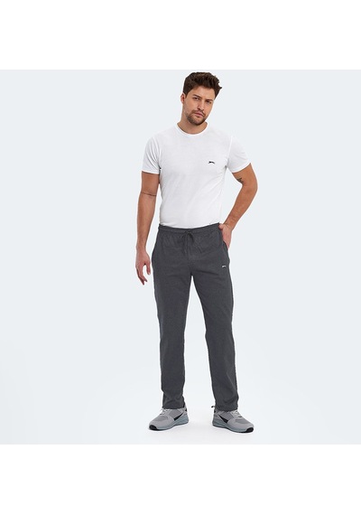 Slazenger  OTEKS Erkek Cepli Koyu Gri Eşofman  Altı