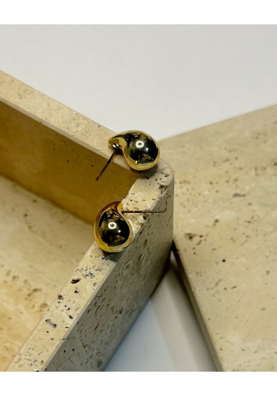Gold Bottega Damla Küpe Çok Renkli