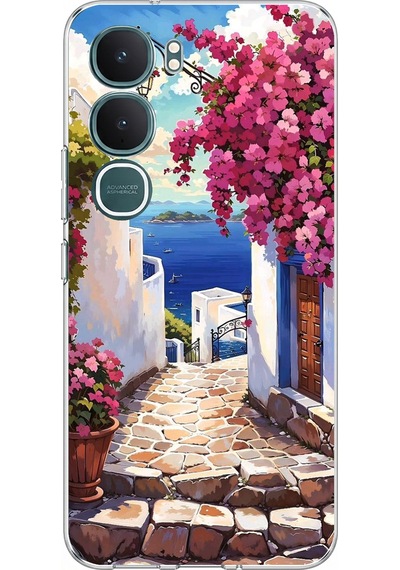 Vivo Y31 5g Uyumlu Ege'nin Kayıp Sokakları Baskılı Silikon Kılıf Renkli