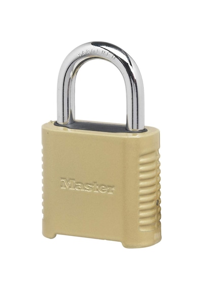 Master Lock 875d Ağır İş Dış Mekan Kombinasyon Kilidi, 5 Cm Geniş, Pirinç Kaplama
