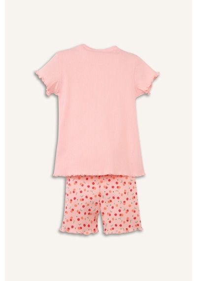 Defacto Desenli Fitilli Kaşkorse 2li Takım Kız Bebek H5483a526smpn621 Pembe-pn621