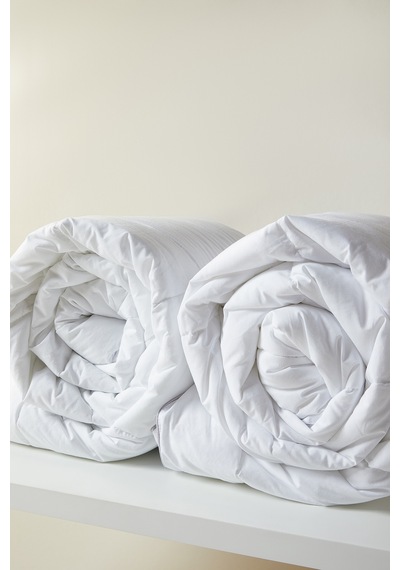 Ocean Home Textile 2'li Pamuklu Saten Biyeli Mikrojel Tek Kişilik Yorgan Seti 155 X 215 Cm Beyaz