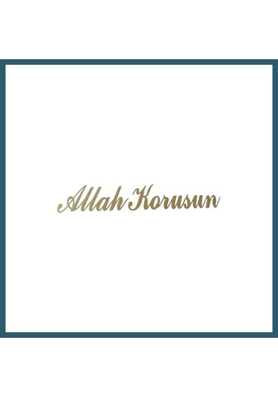 Bezos Allah Korusun Yazılı Oto Sticker Gold 14x3cm Ob Standart