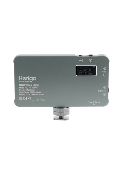 Herigo Hr-ph003 Rgb Led Video Işığı 2500-9900k Type-c