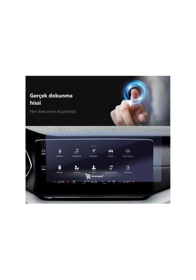Skoda Octavia Uyumlu 10 İnç Araç Ekran Koruyucu Multimedya Nano 9h Kırılmaz Şeffaf
