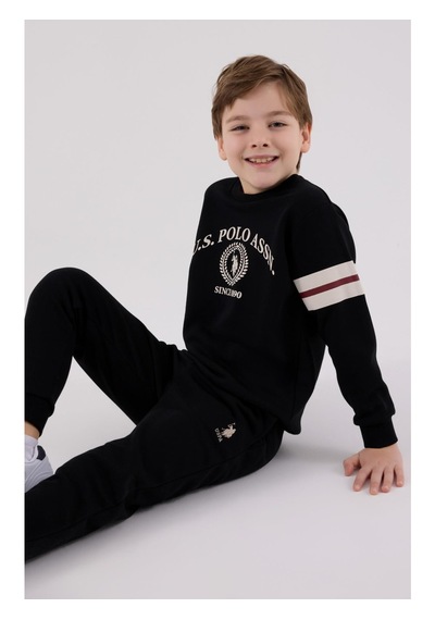 U.s. Polo Assn. Siyah Erkek Çocuk Eşofman Takımı Siyah
